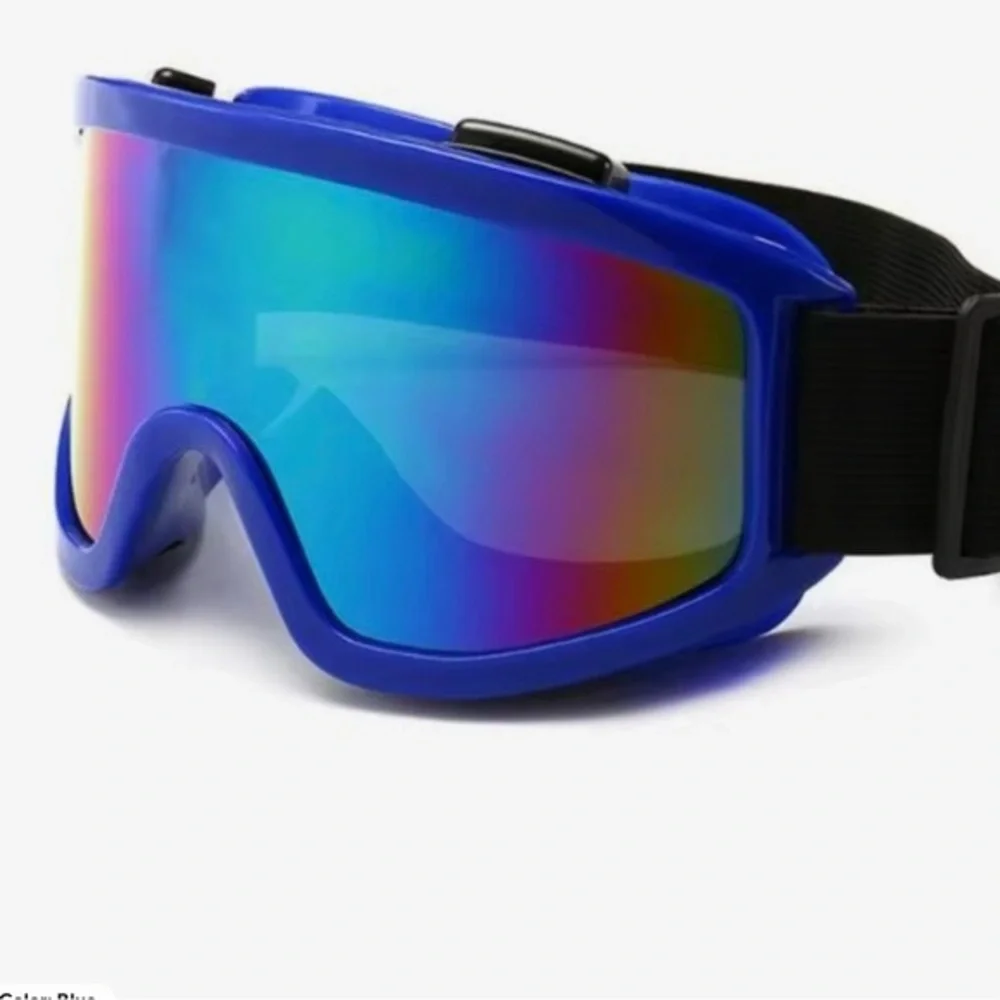 Blue Ski Goggles with Rainbow Lens kids new